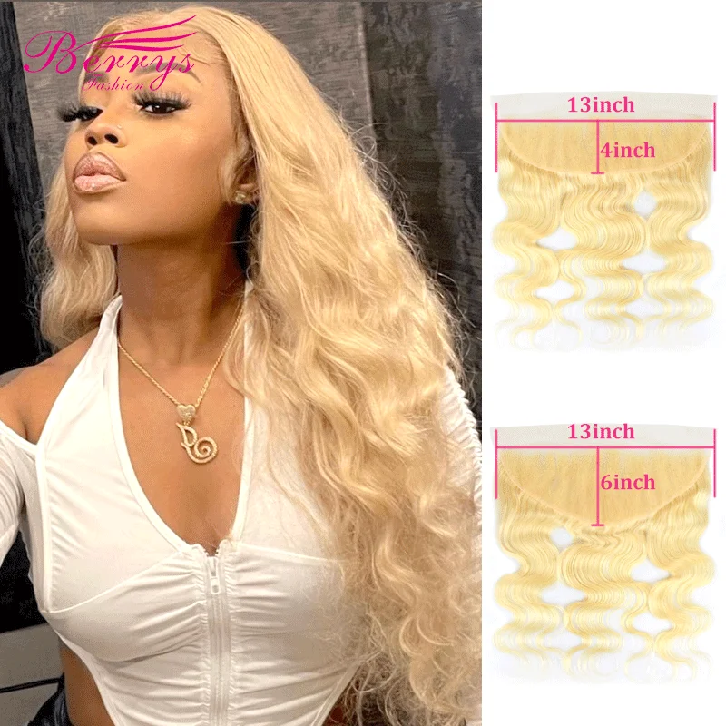 13x6 Lace Frontal 613 Blonde Brazilian Human Hair Body Wave Lace Frontal 13x4 Ear to Ear Lace Front With Baby Hair Free Shipping