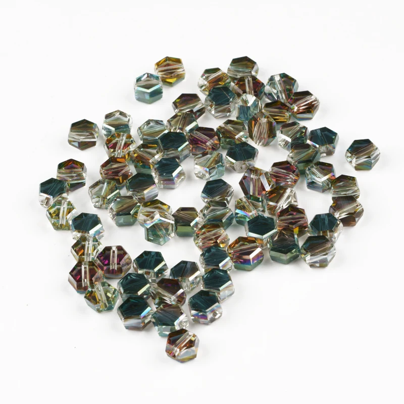 

Новое поступление 4/6/8 мм 20 штук-капельки прозрачно-зеленого цвета шестиугольная бусины Spacer Бусины для самостоятельного изготовления проду...