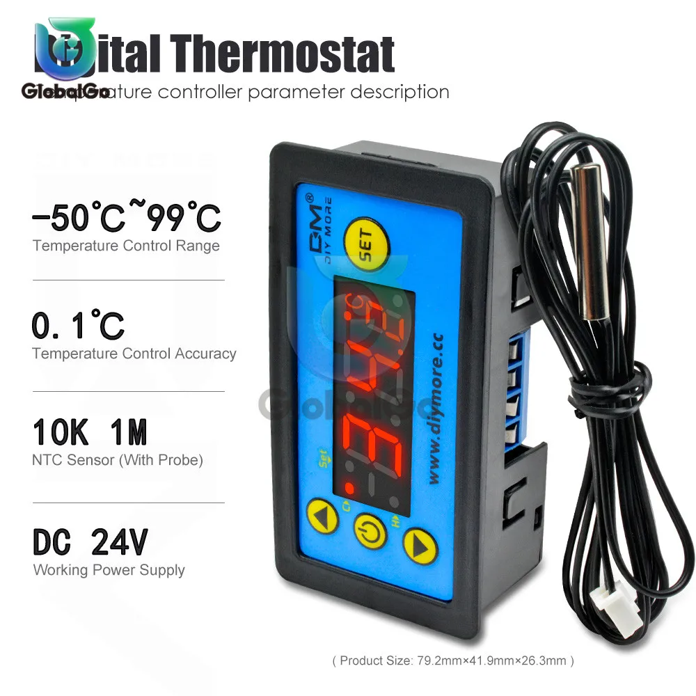Цифровой регулятор термостата для холодильника температуры охлаждения 12/24/220 В |