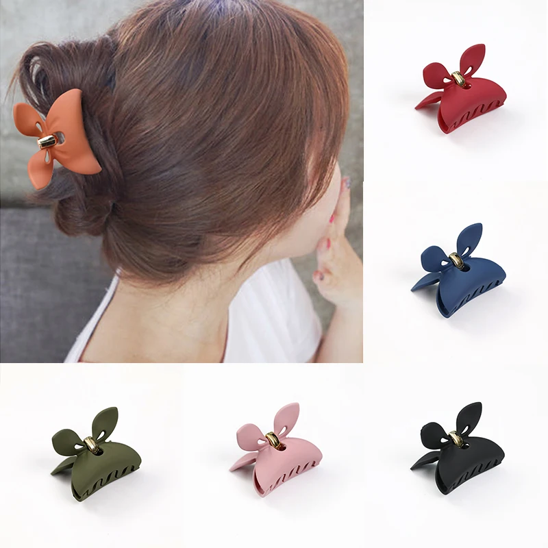 

Заколка-краб для волос женская, акриловая, с кроличьими ушками