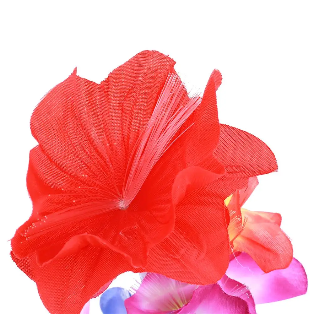 Fiber LED Lamp Colorful Kapok Vase Beautiful Flower Light Optical Plastic Room Valentine'S Day Christmas | Лампы и освещение