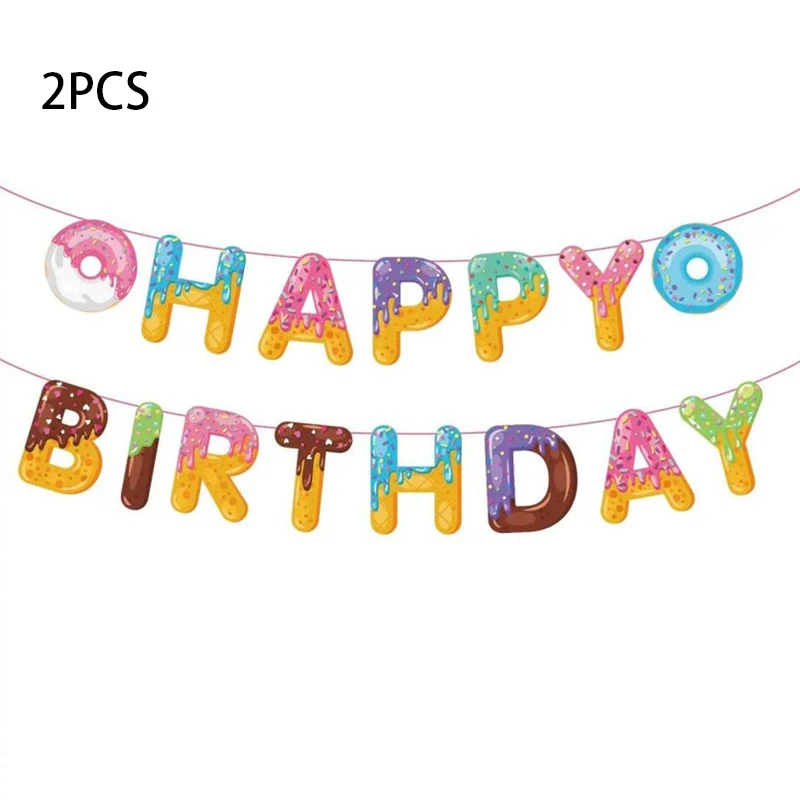 

donuts theme banner Birthday Party Decorations Kids Carnival Party Decorations Supplies