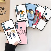 Series Greys Anatomy Case for Motorola Moto Play Power Lite One Fusion Plus Hyper G30 Black Stylus Phone Cover Funda
