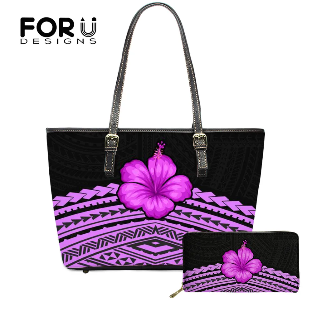

Брендовый Дизайнерский Модный женский комплект FORUDESIGNS из 2 сумок и кошелька, Повседневная вместительная сумка из полиуретана с принтом в ст...