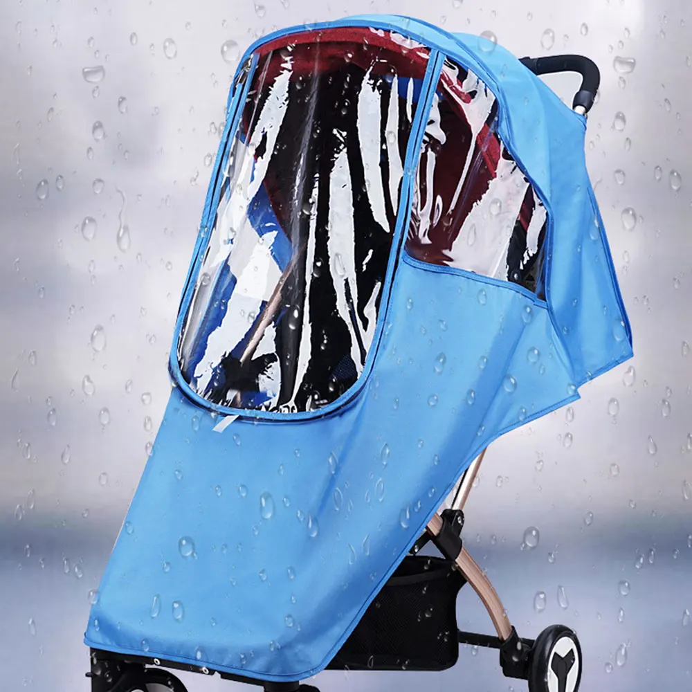 

Universal Baby Accessories Stroller Rain Cover Transparent Warm Rain-Proof Windshield High Quality Stroller Raincoat