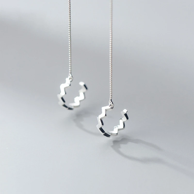

Серьги-клипсы женские, из серебра 925 пробы, с волнистыми линиями