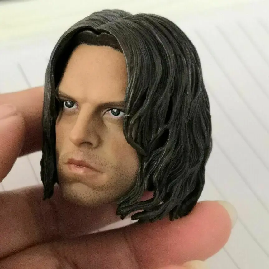 In Stock 1/6 Bucky James Planted Hair Head Sculpt Winter Soldier F12'' Male Figure Body For Collection | Игрушки и хобби