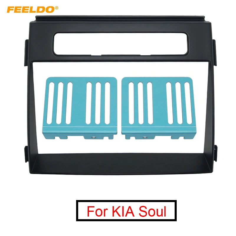 

FEELDO 2DIN 173*98mm Car CD/DVD Radio Fascia Plate Panel Frame for KIA Soul Panel Dashboard Installation Trim Mount Kit