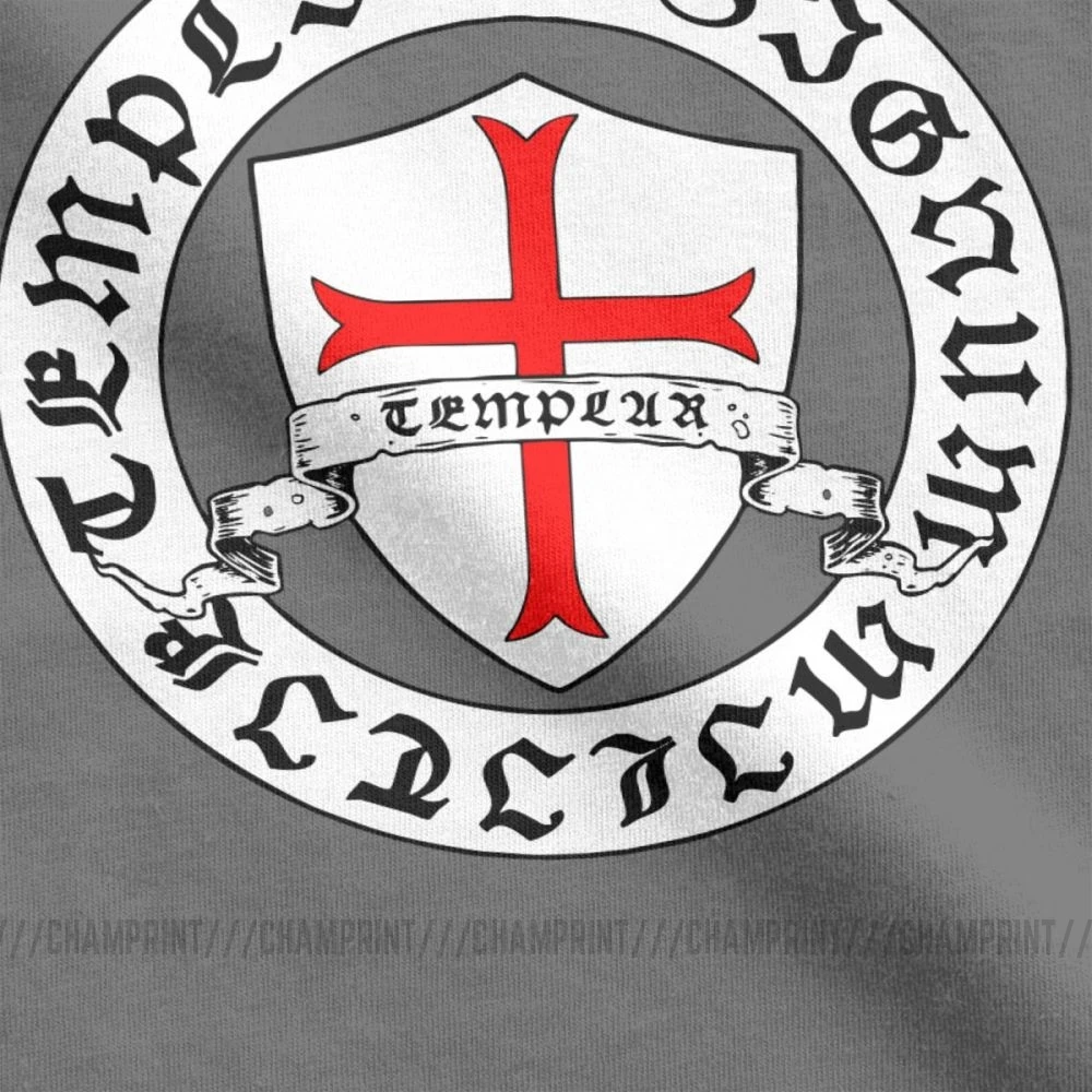 Мужская футболка Knights Templar повседневная хлопковая с коротким рукавом и принтом из