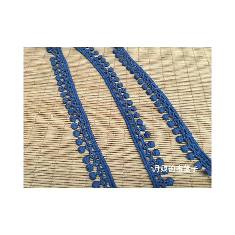 Тибетская синяя Водорастворимая маленькая Цветочная хлопковая вышивка вышитая