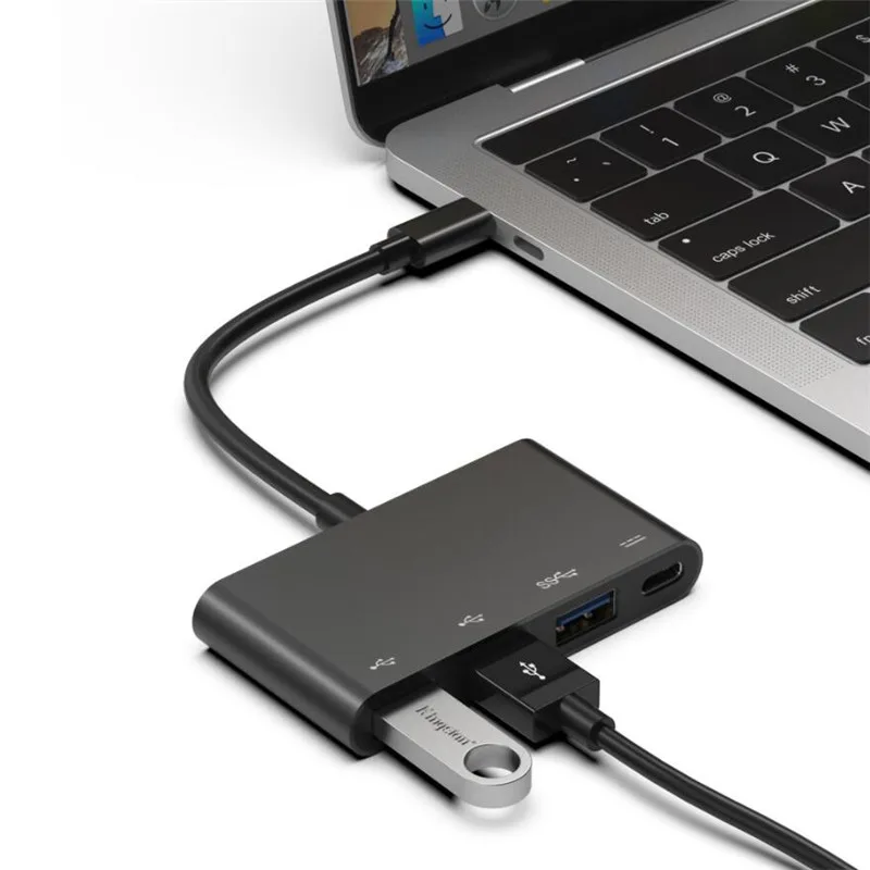 Док-станция usb c до 3 портов концентратор с зарядка PD type-c 1 USB сплиттер компьютерный