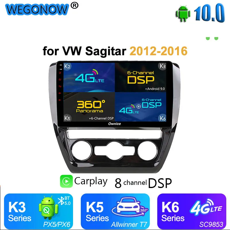 Ownice DSP carplay 10 1 дюймов Android автомобильный DVD-радиоприемник с GPS 4G Bluetooth для Volkswagen VW