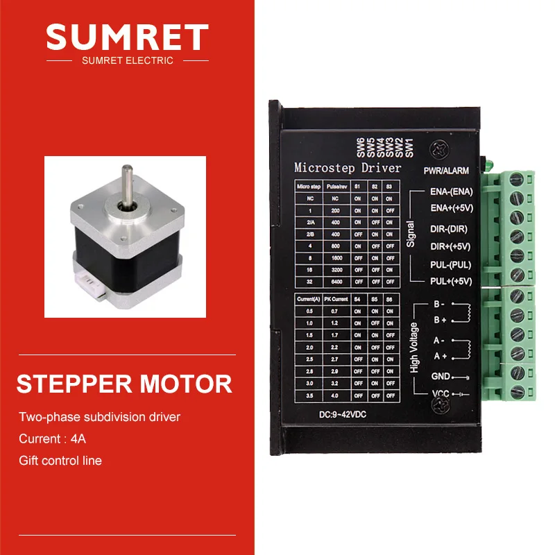 

42 57 86 Stepper Motor Driver TB6600 17HS4401S microstep DC9-40V 1 axis Stepping