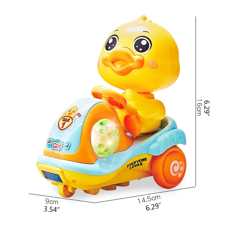 

2021 New Electric Swinging Duck Cute Funny Shape Stunt Motorcycle Dazzle Colour Lights Infant Early Crawling Developmental Toys