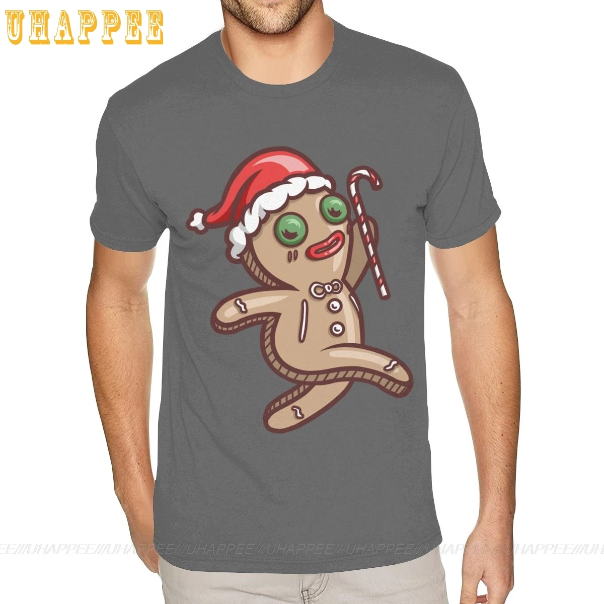Рождественская футболка с изображением пряников Санта Клауса парная гранж в