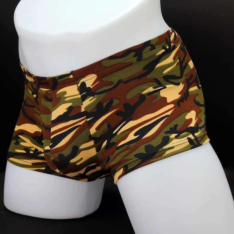 Мужское нижнее белье мужские боксеры хлопковые трусы с принтом карманом для