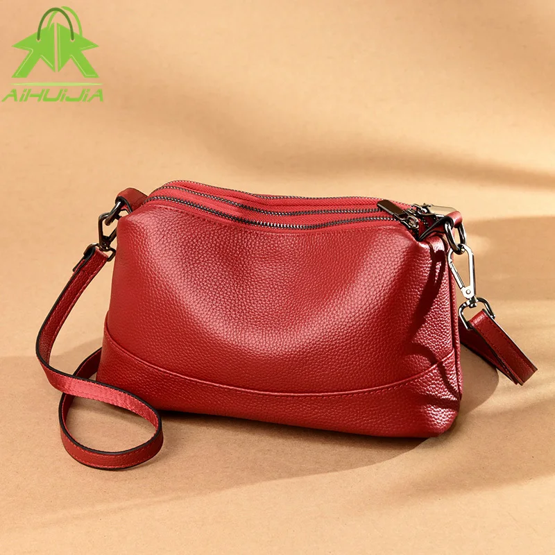 

High Quality Women's First Layer Cowhide Shoulder Bags New Luxury Multi-Layer Crossbody Bag Designer Female Handbag and Purse
