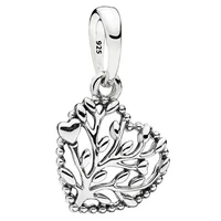 100 925 sterling silver charm simple hollow life tree pendant fit pandora women bracelet necklace diy jewelry