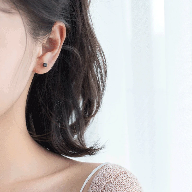 Modian простые квадратные маленькие милые серьги-гвоздики для женщин модные