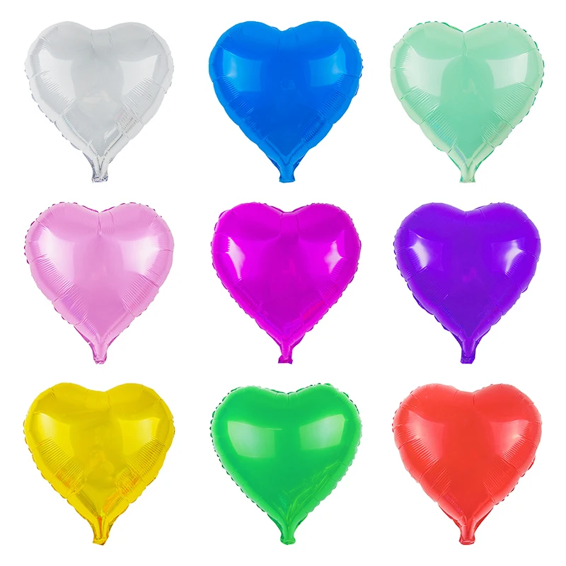 Шар гелиевый из алюминиевой фольги в форме сердца золотистый/серебристый 18
