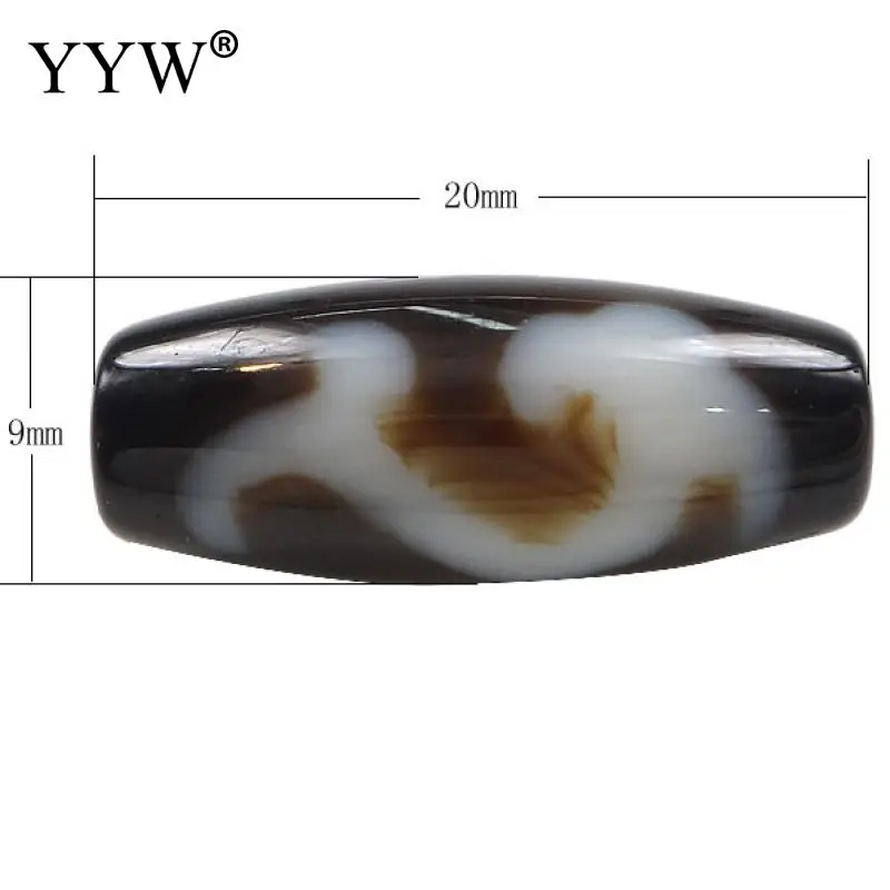 

Wholesale Natural Tibetan Agate Onyx Dzi Beads Oval Ruyi Lucky Two Tone Loose Beads Diy Jewelry 20x9x3mm Hole:Approx 1.5mm