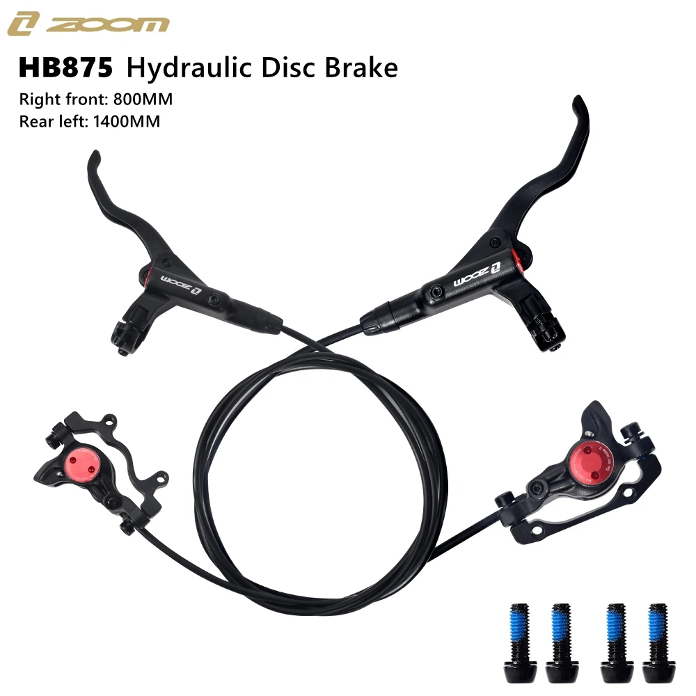 

ZOOM MTB Hydraulic Disc Brakes HB875 Right Front Left Rear Disc Brake Levers PM/IS Adapter For Mountain Bike XC Trail E-Bike