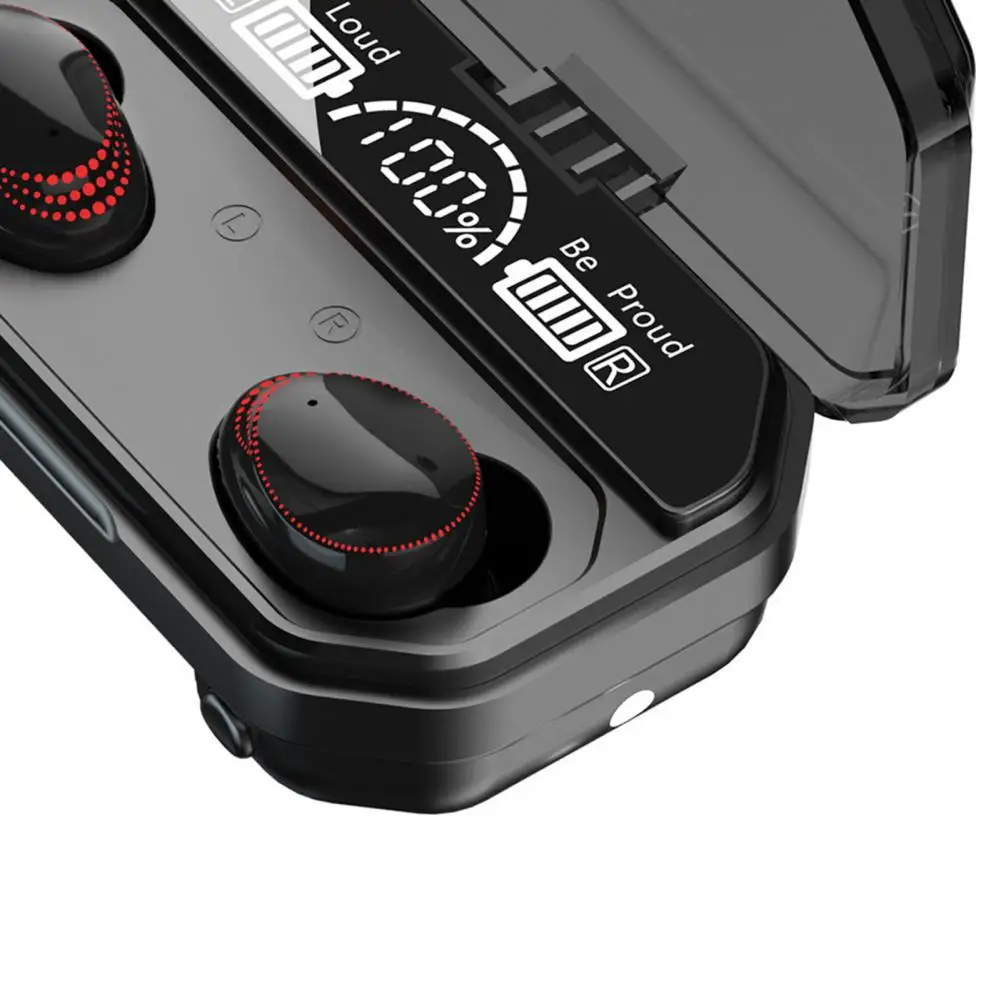 A18 LED Дисплей мощности Шумоподавление сенсорное управление TWS Bluetooth 5.1 Наушники без проводов для домашнего тренажерного зала офиса.