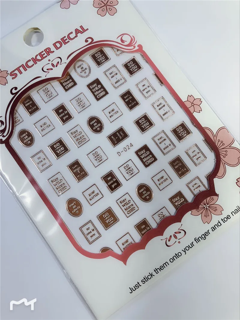 1 лист 3D клейкие наклейки сделай сам слайдер для маникюра Типсы дизайна ногтей