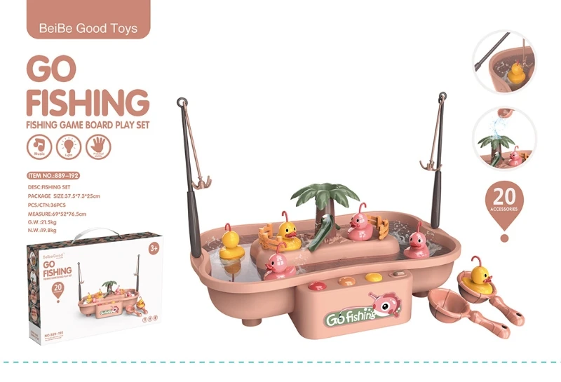 

Kids Pretend Fishing Multifunctional Accessories Educational Play Adventure Table Toy Best Gift Green/Pink