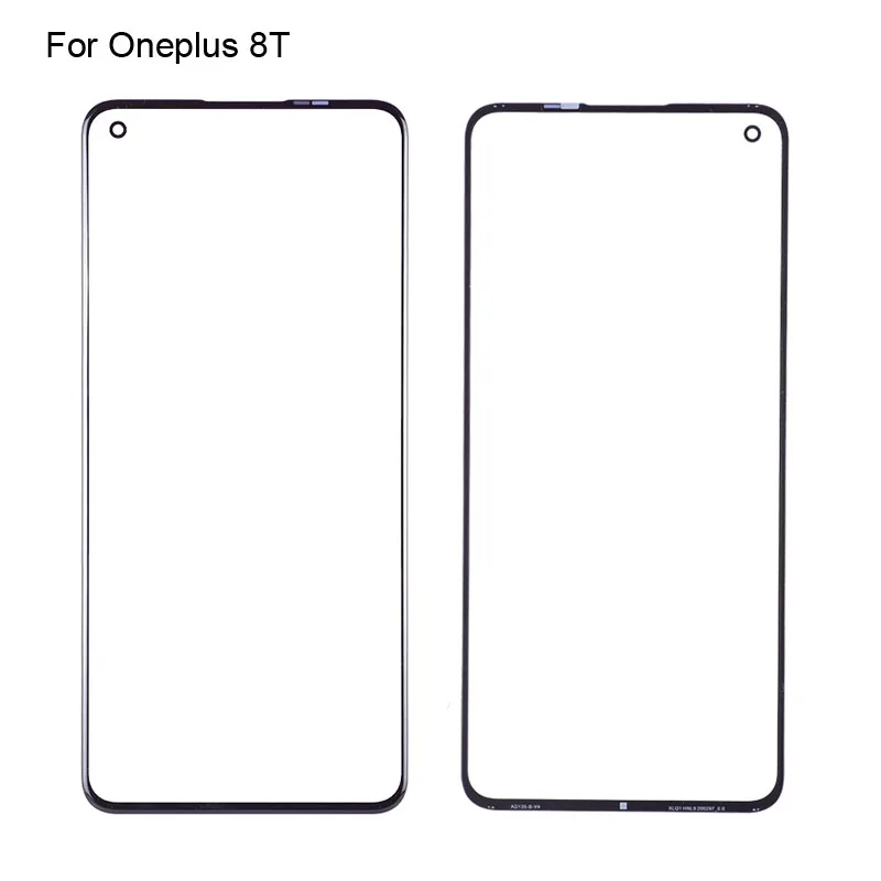 2PCS For Oneplus 8T Front LCD Glass Lens touchscreen For One plus 8 T KB2000 Touch screen Panel Outer Screen Glass without flex