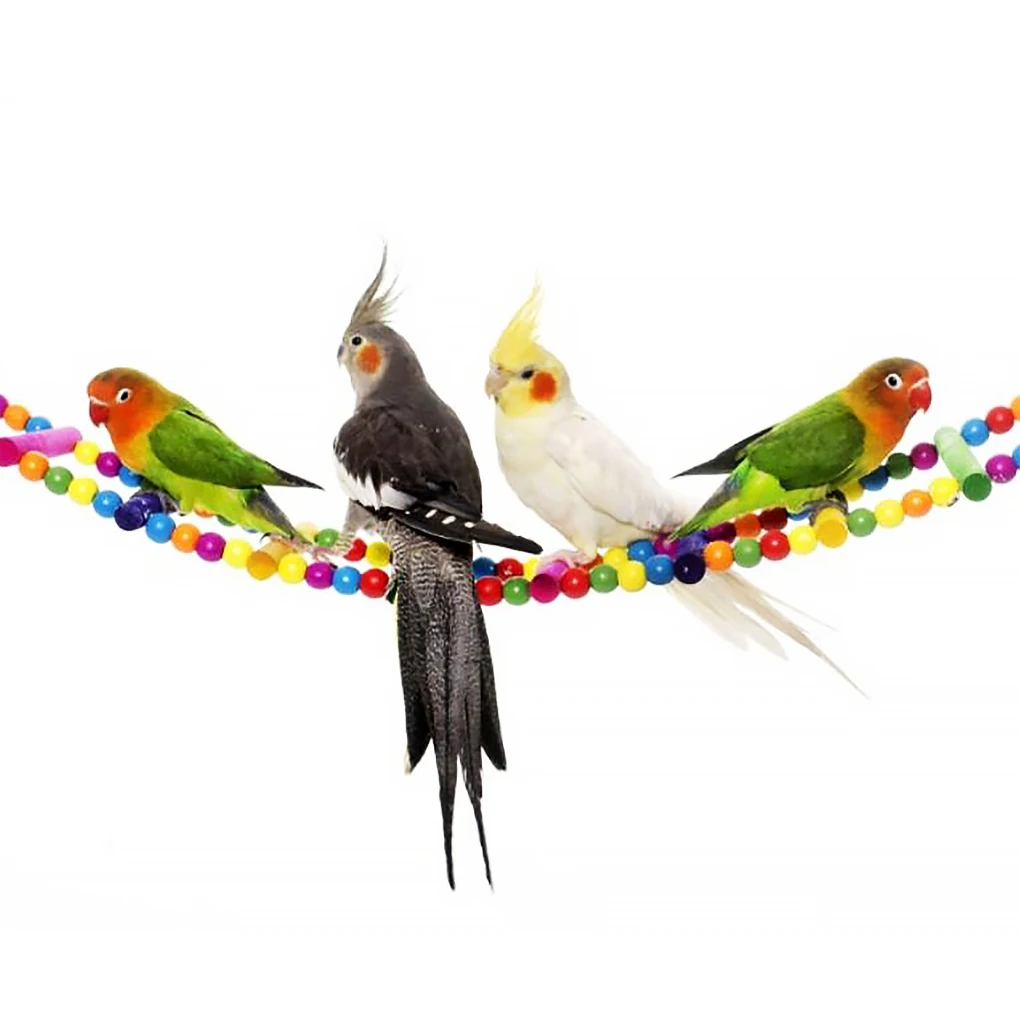 

Wood Animal Ladder Pet Hanging Climbing Ladder Birdhouse Swing Training Toy Accessories