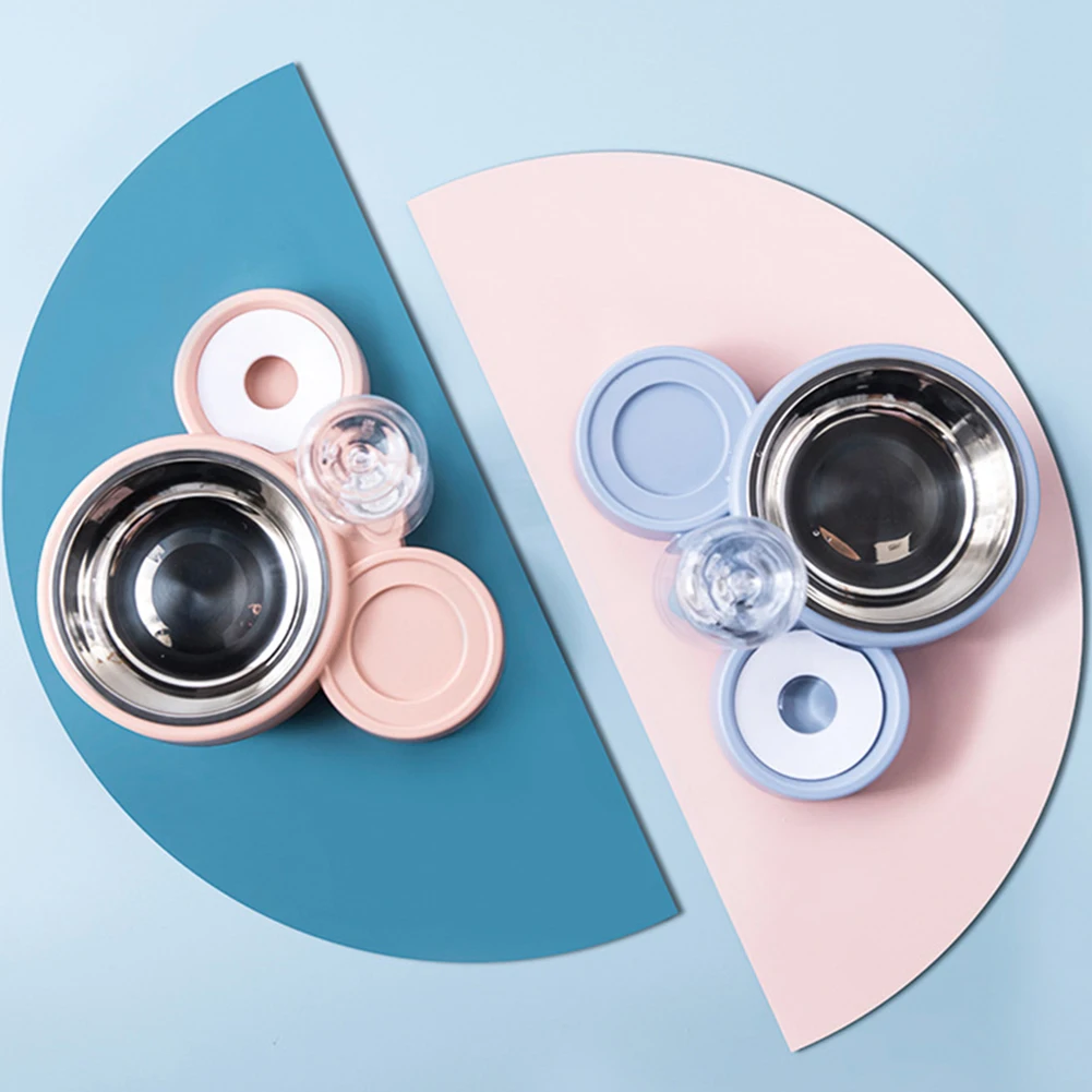 

Pet Dog Bowl Snack Feeder Stainless Steel Bowls Cats Dogs Automatic Drinking Bowl Puppy Kitten Feeding Food Dish Pets Supplies