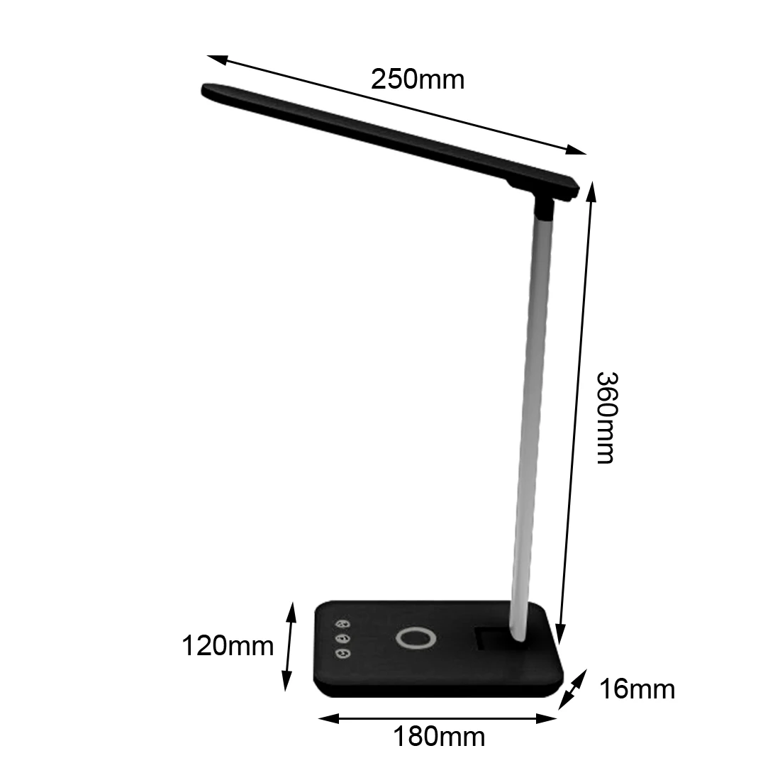 

10W 2 In 1 Led Dimmable Desk Reading Light Foldable Rotatable Touch Switch LED Table Lamp Charging Port Timing Desk Lamp