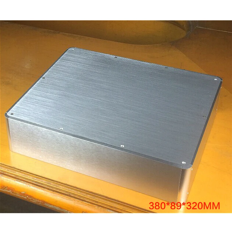 

380*89*320MM All-aluminum Power Amplifier Chassis Preamp Case Decoding Shell Headphone Amplifier Box Amplifier House BZ3809H