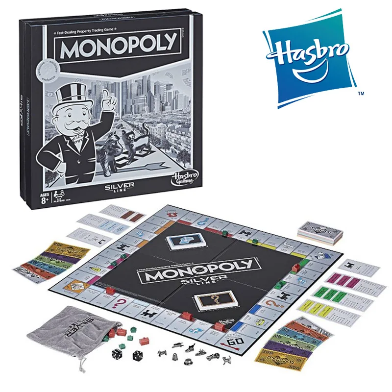 Классическая версия Hasbro Монополия Серебряная линия реальные быстродействующие