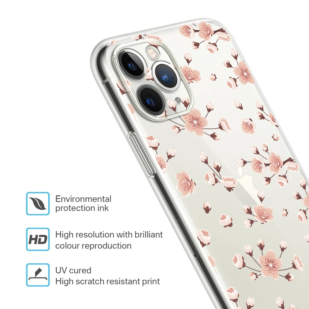 

Beautiful Flower Phone Case for iPhone 12 Mini X Xs XR SE 2020 SE2 8 7 6s Plus 11 Pro Max Silicone Soft TPU Cover