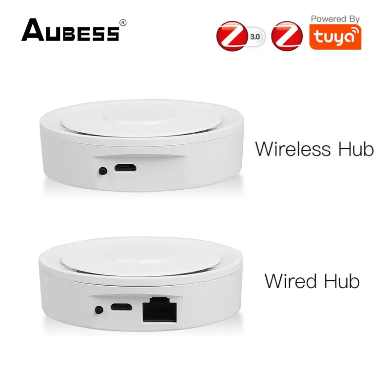

AUBESS Tuya ZigBee3.0 Smart Gateway Hub Smart Home Bridge Smart Life APP Wire Remote Controller Works With Alexa Google Home