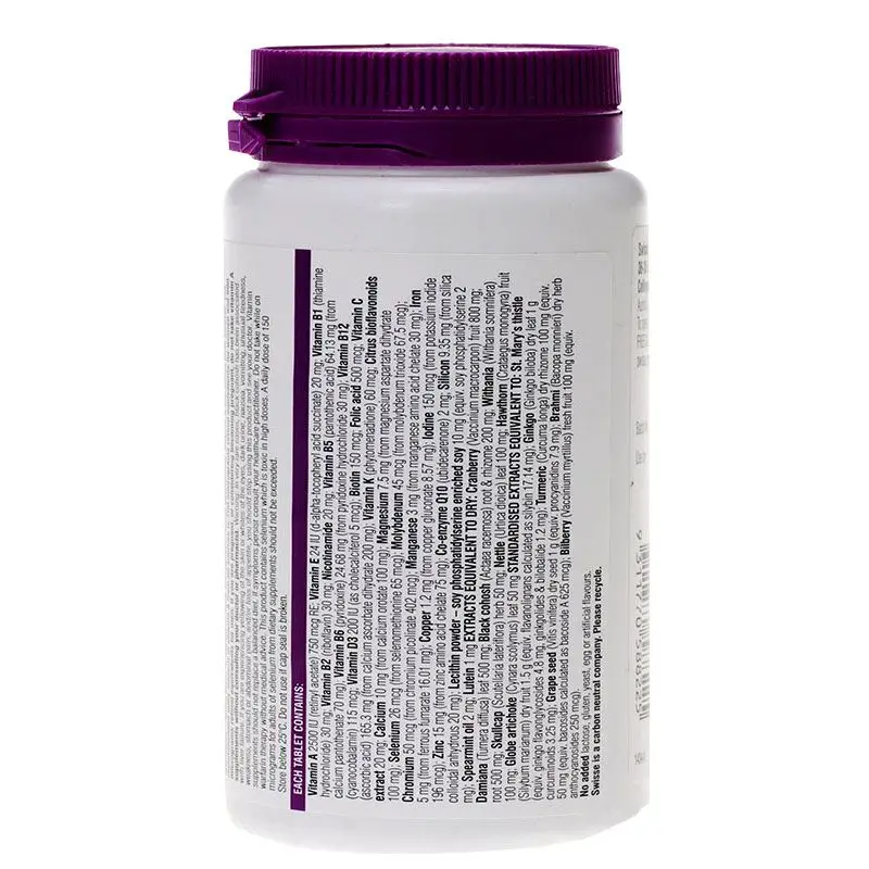Swisse Multivitamins for 50+ Years Women 90Tabs Maintain Energy Activity Levels Mental Alertness Stamina Vitality During Stress |