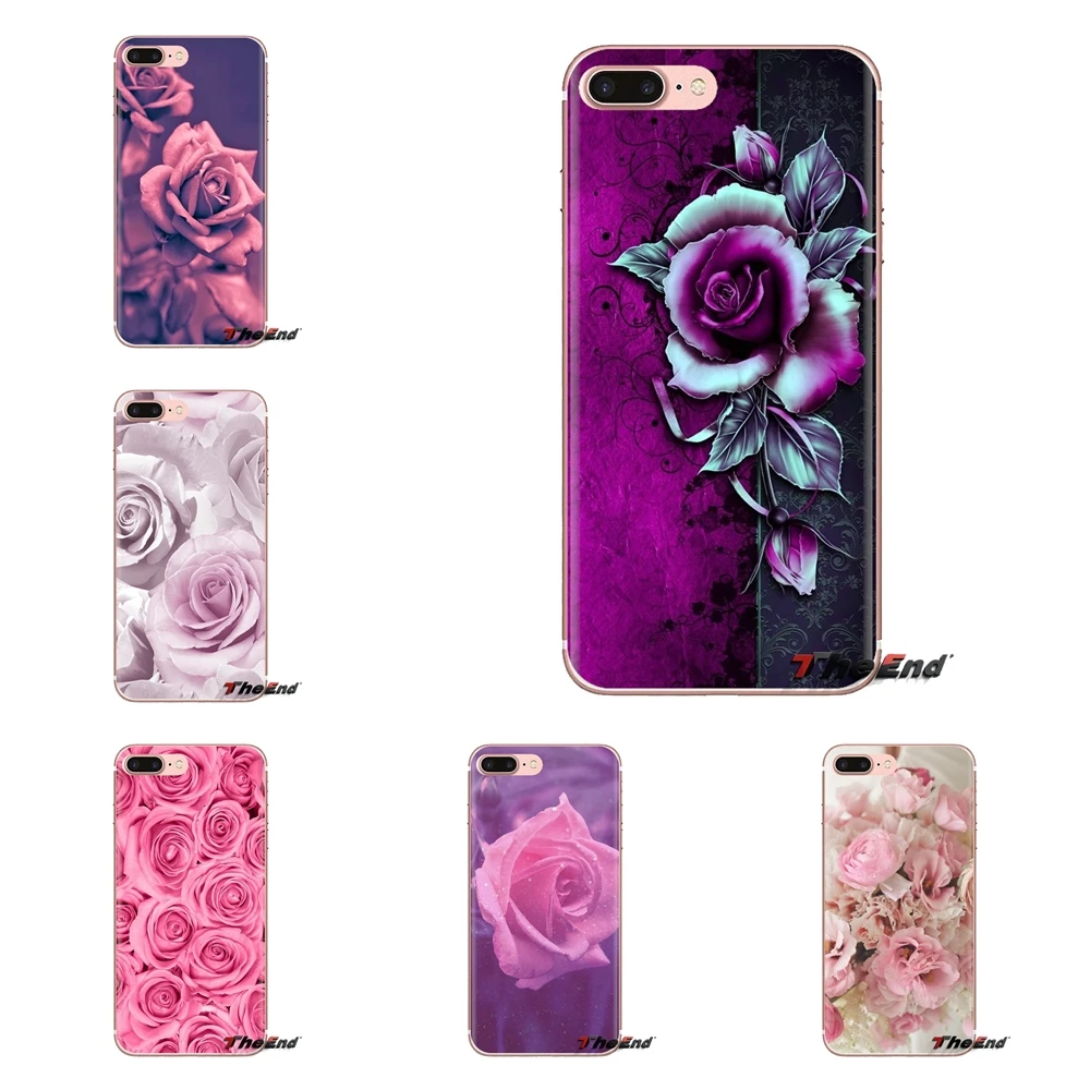 Розовые Блестящие розы обои прозрачные мягкие чехлы Чехлы для iPod Touch Apple iPhone 4 4s 5 5S