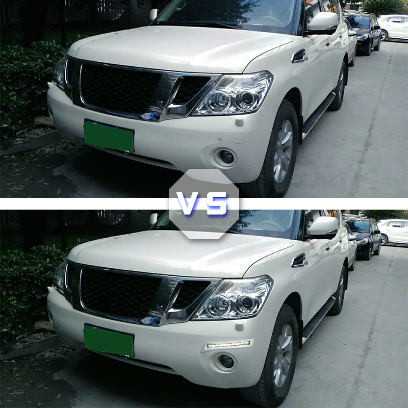 Дневные ходовые светодиодные огни для переднего бампера Nissan патруль Y62 2012-2015 2 шт.