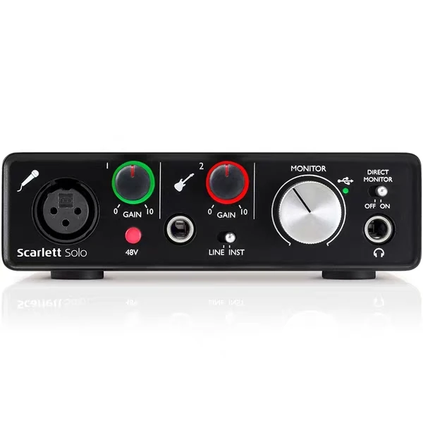 Звуковая карта Foxter Focusrite Scarlett Solo 2 в выхода USB запись аудио интерфейс|scarlett|scarlett