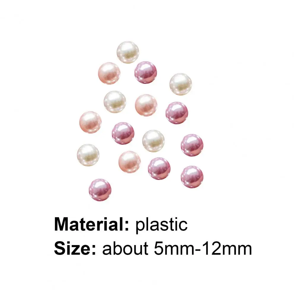 

80% Hot Sales 250Pcs/Box Imitation Pearl Colorful Artificial Round Gradient Color Imitation Pearl for Girls