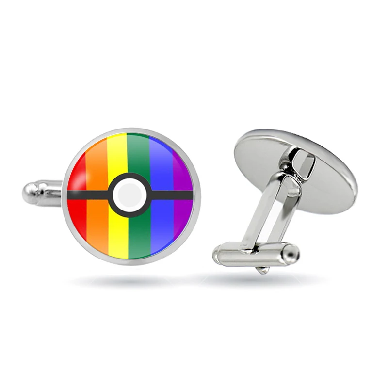 Gay Pride красочные радужные запонки с флагом для рубашки LGBT флаг лесбиянок