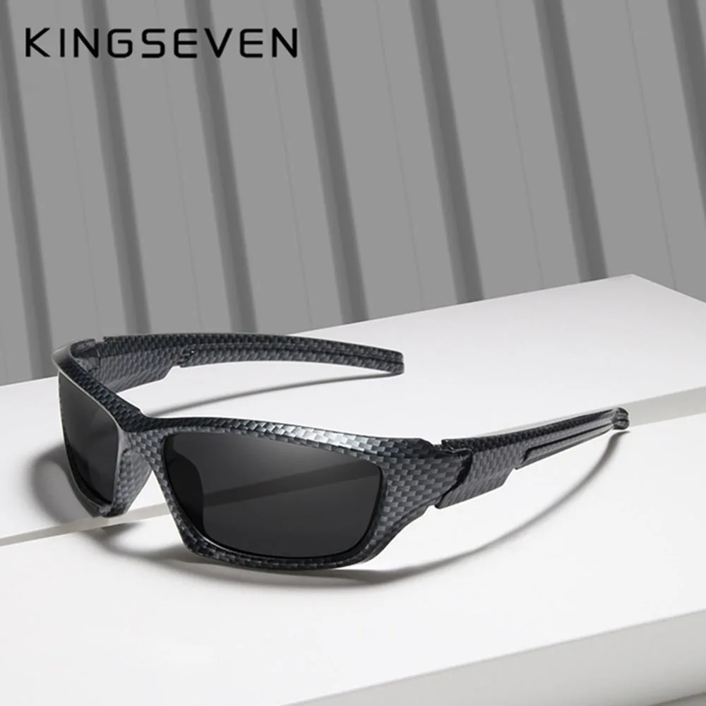 Мужские солнцезащ. Очки в оправе KINGSEVEN черно-красные солнцезащитные очки из