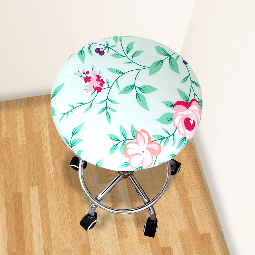 2020 круглый чехол для стула барного эластичный сиденья стул барный цветочный