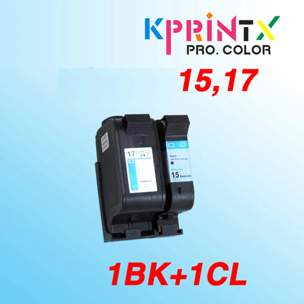 2x совместимый с чернильным картриджем hp15 17 hp17 для 15 DeskJet 840 842 843 845c 840c 2110 7550 3325 5550 |