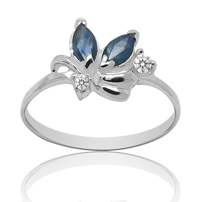 

CoLife Jewelry Classic 925 Silver Sapphire Ring for Party 2.5*5mm Natural Sapphire Silver Ring Sterling Silver Sapphire Jewelry