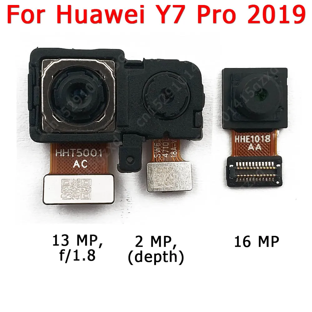 

Оригинальная камера переднего и заднего вида для Huawei Y7 Pro 2019, модуль основной фронтальной камеры, гибкий кабель, запасные части