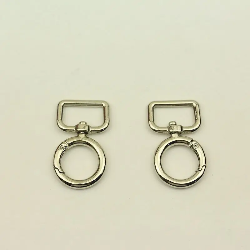 20pcs 19mm Openable O Rings Metal Hook Buckles for Bag Strap Snap Clip Trigger Spring Ring Dog Collar Keychain DIY Accessories