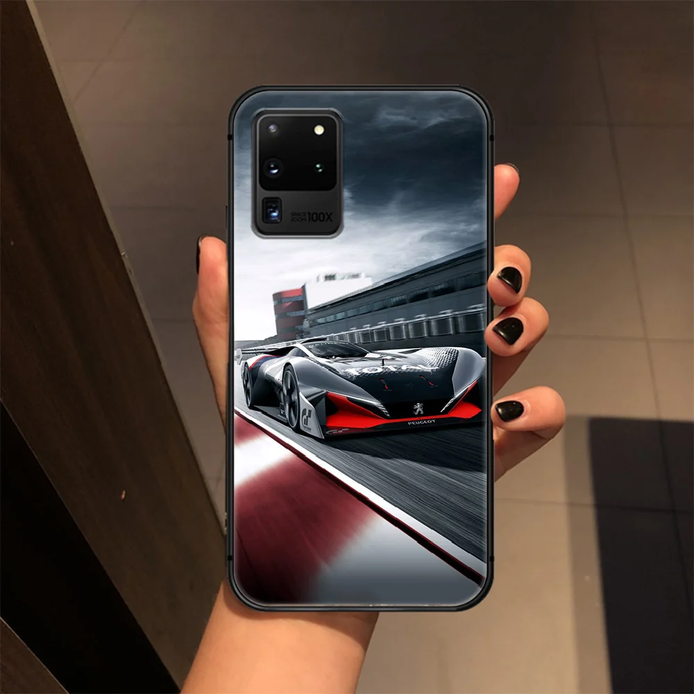 

France Peugeots Car logo Phone Case Cover Hull For Samsung Galaxy S 6 7 8 9 10 e 20 edge uitra Note 8 9 10 plus black funda